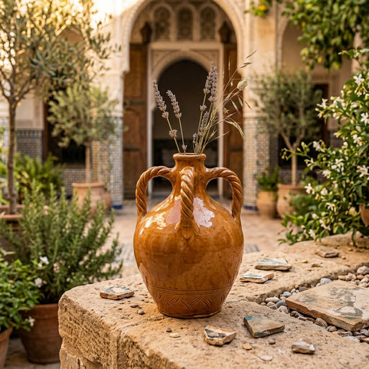 The Puglia Curve — Hand-Glazed Terracotta Vase