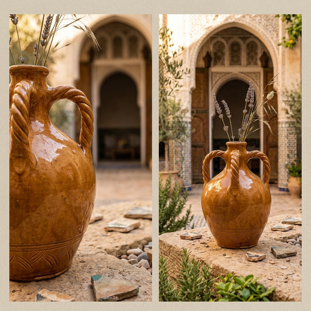 The Puglia Curve — Hand-Glazed Terracotta Vase